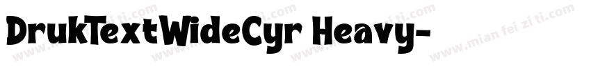 DrukTextWideCyr Heavy字体转换